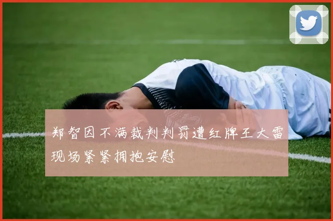 郑智因不满裁判判罚遭红牌王大雷现场紧紧拥抱安慰